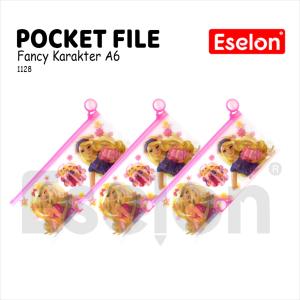 Pouch Ziplock Transparan A6 / Pouch A6 Ziplock Multifungsi Karakter