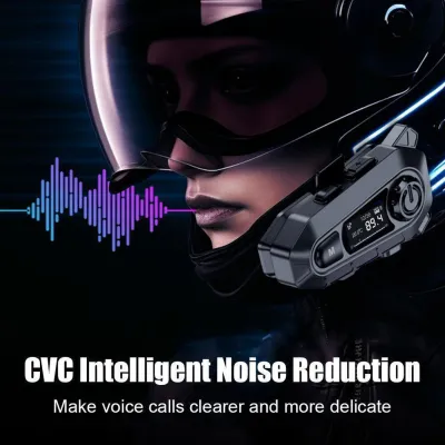 Headset Helm Bluetooth LED FM Radio IPX6 1000mAh Waterproof IPX6