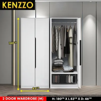 Free installation ! Kenzzo : 3 door wardrobe | Premium Solid Wood Closet Terra / 2 door wardrobe/cupboard/cabinet