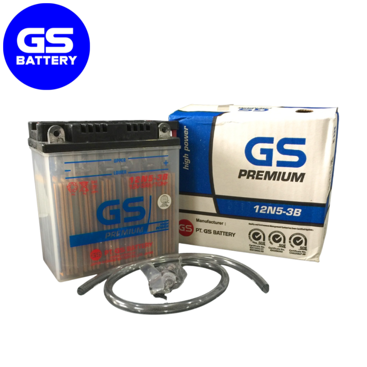 GS Motorcycle Battery 12N5-3B for RAIDER J,CRYPTON & MIO | Lazada PH