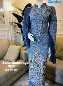 Kebaya Tunik Arumy payet bahan brokat selendang bahu full puring terbaru/kebaya pesta wisuda kondangan