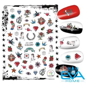 Sticker Dán Móng Tay 3D Dạng Decal Dán Chống Nước Hoạ Tiết Hình Bông Hoa Hồng Pink Rose CA472