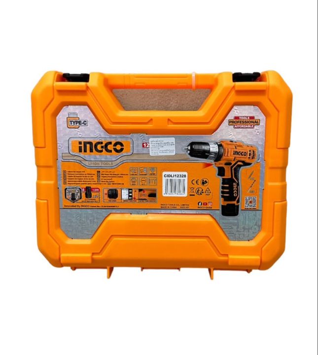 INGCO CIDLI12328 สว่านกระแทกไร้สาย 12V | Lazada.co.th