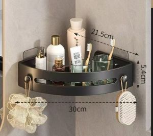 Bathroom storage rack non perforated corner storage rack wall mounted bathroom triangular basket