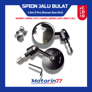 Spion Jalu Bulat Cembung Nmax Vario Scoopy Beat Universal Semua Motor Cod
