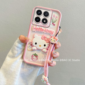 3D Doll Casing Xiaomi 14T Xiaomi 14T Pro Xiaomi14T Pro 5G New Fashion Fun Creative Tulip Kurumi Cappy Strawberry Bear Shockproof Phone Case with Lanyard 2025