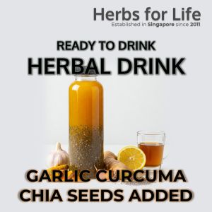 Ready to Drink Herbal Drink: Garlic Curcuma Chia Seeds Added
