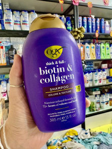 DẦU GỘI XẢ BIOTIN TÍM OGX BIOTIN COLLAGEN SHAMPOO 385ML DÀNH CHO TÓC MỎNG YẾU GÃY RỤNG