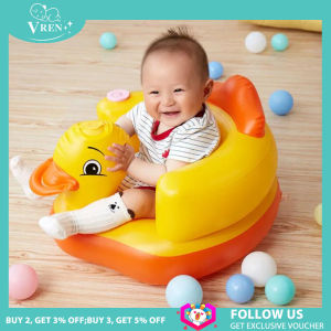 VREN Multifunctional Baby Inflatable Sofa Childrens Rocking Chair Puff Portable Bath Chair PVC Inflatable Seat Baby Feeding Puf