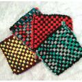 cempal anyam anti panas  isi 6 pcs Tebal murah/pegangan tangan anti panas / tatakan untuk anti panas. 