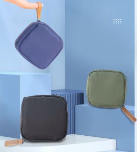 Travel Zipper Cosmetic Lipstick Earphone Tampon Makeup Storage Bag Coin Purse Women Portable Sanitary Napkin Storage Bag