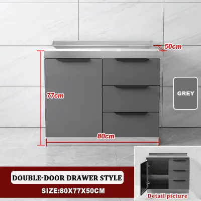 APES Kitchen Stainless Sink Cabinet Large Capacity Storage Organizer Cabinet Gas Stove Cabinet
