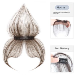 100% Human Hair Piece Black And Mocha Brown Hair Topper Hair Replacement Cover White Hair Breathable And Lightweight Wig Increase Hair Volume For Women