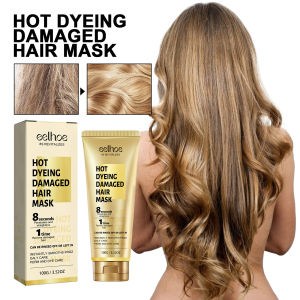 EELHOE  Revitalizes Hot Dyeing Damaged Hair Mask Keratin Hair Care Cream repairs damaged dry frizzy hair moisturizes softens and nourishes hair (100g)