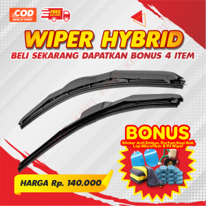 Paket Wiper Hybrid Lengkap Universal Untuk Semua Tipe Mobil