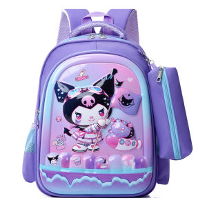 Balo cho bé tiểu học lớp 1-2 ba lô chống gù in nổi 3D hình siêu nhân công chúa kuromi dễ thương cặp sách chống thấm nước cấp 1