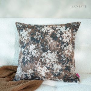 Throw Pillow & Cushion Cover Floral Pattern Vintage Korean Style 45x45 cm • Thick Woven Fabric × Double-Sided Design • Decorative Pillow for Sofa Living Room Bedroom  RooviHome Vintage Bloom Collection