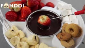 Chocolate Fondue Maker - 110V Electric Chocolate Melting Fondue Pot Set with 4 Steel Forks Stainless Steel Bowl Serving Tray Upgraded Heating Material for Melting
