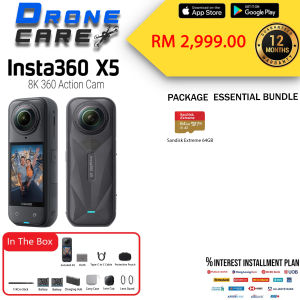 Insta360 X5 HDR Waterproof 8K 360° Action Camera with 1/1.28" Sensors & 72MP Photo