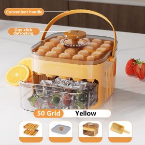 CSR Multi-layer Ice Making Box Easy Ice Pick-up With Diversion Channel Handheld Press Type Ice Tray