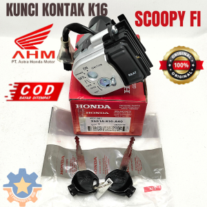 KUNCI KONTAK SET 3501A-K16-A40 MOTOR HONDA SCOOPY FI INJEKSION KUALITAS ORISINIL ASLI AHM KONCI