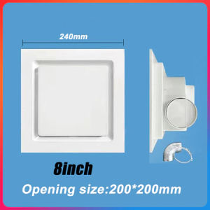 Universal Mount Silent Exhaust Fan 8/10/12" - Low-Noise Easy-Clean Snap-Fit Ventilation for Living Room/Kitchen/Bathroom