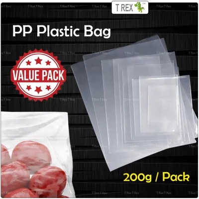 [200g Value Pack] 0.04mm Clear Transparent PP Plastic Packaging Bag / Goodies Gift Bag / Beg Plastik
