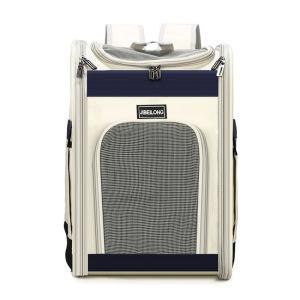 Cat Bag Canvas Double Shoulder Cat Backpack Large Capacity Cat Bag Chest Portable Pet Bag Space Pet Pod Dog Bag