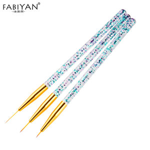 3Pcs Nail Art Liner Brush Acrylic UV Gel Drawing Painting Line Grid Pen Manicure Tools Nail Art Set