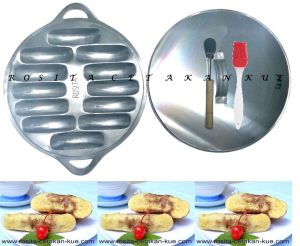 Rosita Cetakan Kue Pukis Pancong Tebal Jumbo 11cm isi 12 PRBJ dan Tutup Gratis Sutil Kue