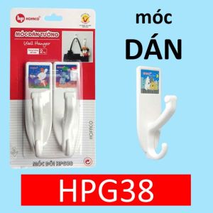 Móc treo dán tường siêu dính chịu lực HOFACO HPG38 _ dán gạch men dán bề mặt kính