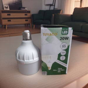 Combo 3 Bóng đèn LED trụ 20w nhựa bọc nhôm cao cấp dùng chiếu sáng