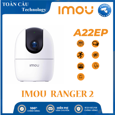 [HCM][100% CHÍNH HÃNG] Camera IP WIFI IMOU A22EP 2.0MP - IPC-A22EP 1080P - Xoay 360 - Đàm Thoại 2 Chiều - Tùy Chọn Thẻ Nhớ 32/64/128GB - Camera Toàn Cầu
