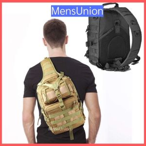 WTIH VIDEO Men Canvas Chest Bag Water Resistant Sling Stylish Waist Pack Multipurpose Shoulder Bag Crossbody Multifunctional String Prefect Gift For Love One [Msia Stock]