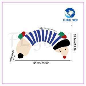 FLYBUY 1pcs Non Slip Carpet Water Absorbent Foot Mat U Shaped Floor Mat Double Sided