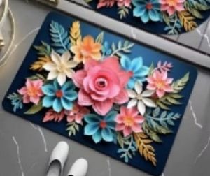 NEW 3D Pattern Bathroom Carpet Mat Water Absorbent Anti-Slip Mat for Bathroom Shower Room Size: 40*60cm