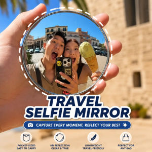 Travel Selfie Mirror Portable Lightweight HD Clarity 7.5cm & 9.5cm Sizes Perfect For Travel Selfies Makeup Touch-Ups Daily Use Compact Durable Design