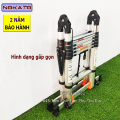 Thang nhôm rút đôi chữ A Nakata NEW, Chiều cao chữ A từ 1m9, 2m2, 2m5, 2m8, 3m2, 3m6, 4m1. Bảo hành 2 năm. 