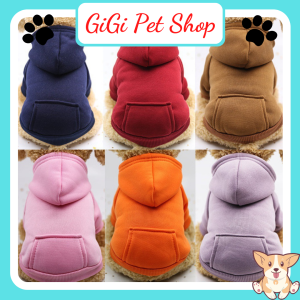 Quần áo thu đông lớp nỉ có mũ thú cưng cho chó mèo giữ ấm nhiều họa tiết dễ thương cute giao ngẫu nhiên - Gi Gi Pet Shop