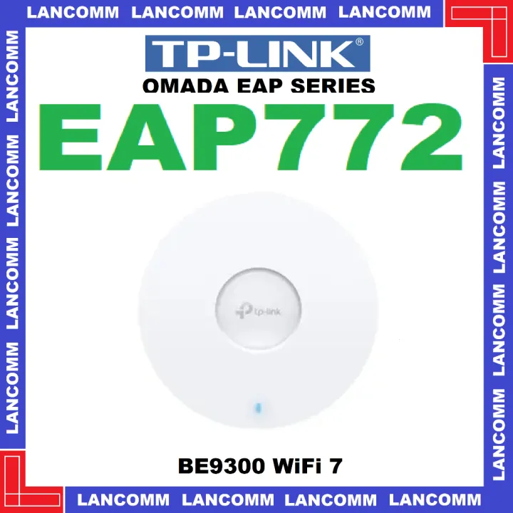 TP-LINK EAP772 BE11000 2.5G LAN Port Ceiling Mount Tri-Band Wi-Fi 7 Access Point