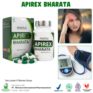 APIREX BHARATA Obat Hipertesi Darah Tinggi Dan Kolesterol Obat Vertigo Herbal Uji BPOM