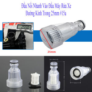 Đầu Nối Nhanh Vào Đầu Máy Rửa Xe Kèm Lọc Nước Đường Kính Trong 25mm #15a