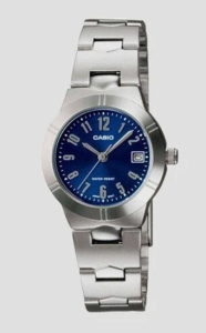 CASIO LADIES SILVER LTP 1241D 2A2