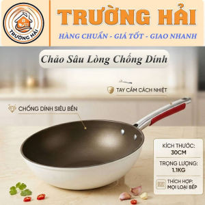 Chảo Sâu Lòng Chống Dính Cao Cấp Size 30cm - Công Nghệ Chống Dính Siêu Bền Dùng Cho Mọi Loại Bếp