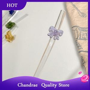 [Chandrae] 1pc 8mm Straw Reusable Drinking Straws Cute Butterfly Heat-Resistant Straw For Festival Party Wedding Cocktail Bar Beachs