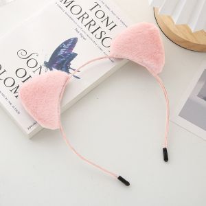 Bando Bandana Scrunchie Scrunchy Telinga Kucing Model Bulu halus Lembut Wanita Cewek Korea Korean Style Cosplay Cat Lucu Bondu Bulu Mouse Anak Dewasa
