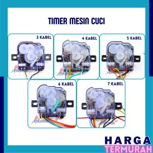TIMER WASHING PEMUTARAN MESIN CUCI UNIVERSAL | MENCUCI WASH PEMBILAS KABEL 3 4 5 6 7 KABEL | TIMER MESIN CUCI MULTI - Arkema