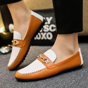 New Black Casual Leather Shoes For Men Korean British Style Leather Shoes Mens Business Formal Wear Shoes