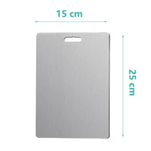SG READY STOCK Non-slip Chopping Board Stainless Steel Anti-Bacterial Home Kitchen Cutting Board Titanium Cutting Board