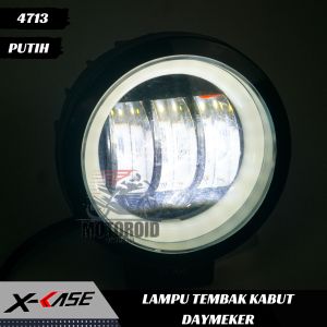Lampu Tembak Universal LED Daymaker 3 Mata K30 30 Watt Sorot Bulat CWL Motor Mobil 4D Angel Eye Worklight